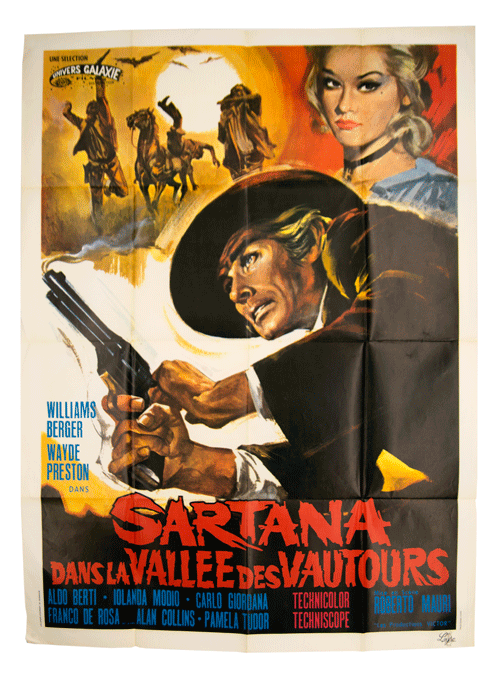 Poster western Sartana dans la vallee des vautours