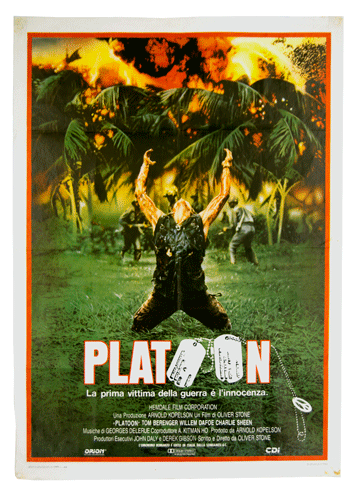 Original film poster Platoon large Cine Qua Non