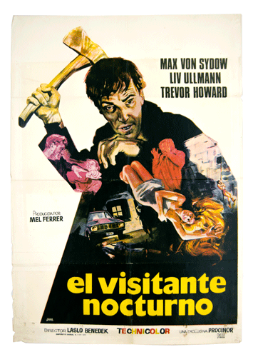 Original Spanish poster The night visitor vintage Cine Qua Non