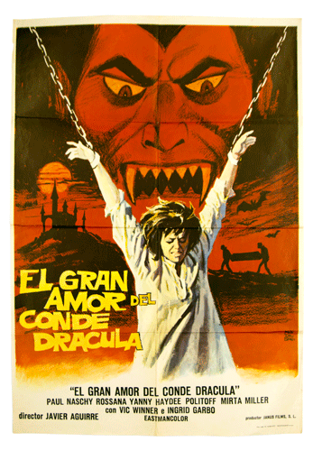 El gran amor del conde dracula Spanish horror poster original