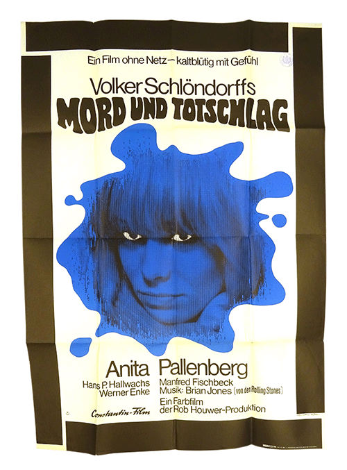 Original german poster Mord und Totschlag Anita Pallenberg Brian Jones