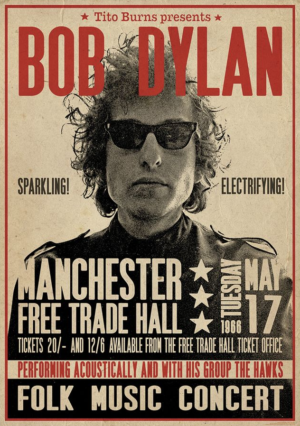 Poster Bob Dylan Manchester