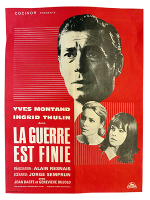 La Guerre est finie poster