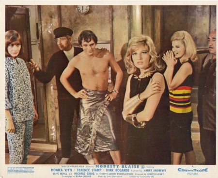 Original lobby card Modesty Blaise Cine Qua Non