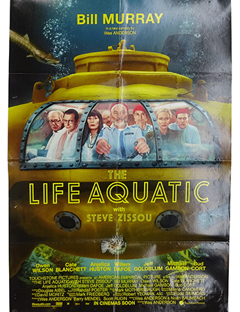 The Life Aquatic with Steve Zissou filmposter. Wes Anderson