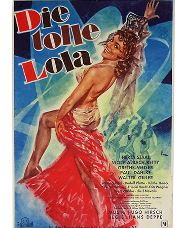 Die Tolle Lola film poster Cine Qua Non Amsterdam vintage movie poster