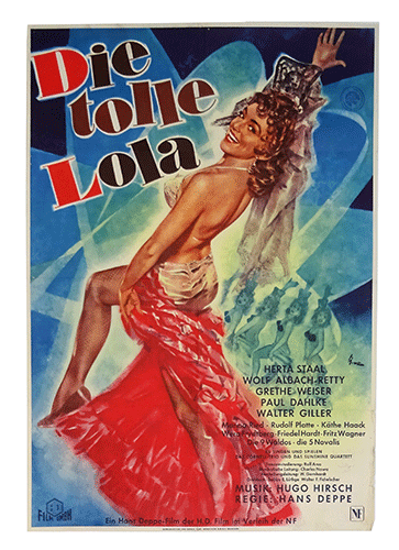 Die Tolle Lola film poster Cine Qua Non Amsterdam vintage movie poster