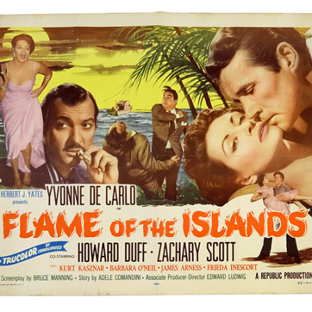 Flame of the Island film poster Cine Qua Non Amsterdam vintage movie poster