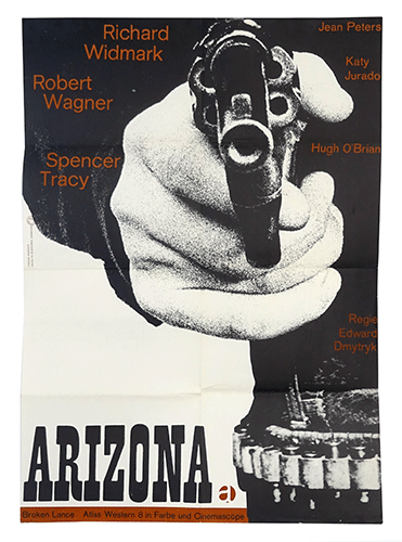 Broken Lance film poster Cine Qua Non Amsterdam vintage movie poster