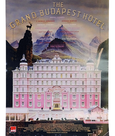 Grand Budapest Hotel film poster Cine Qua Non Amsterdam vintage movie poster