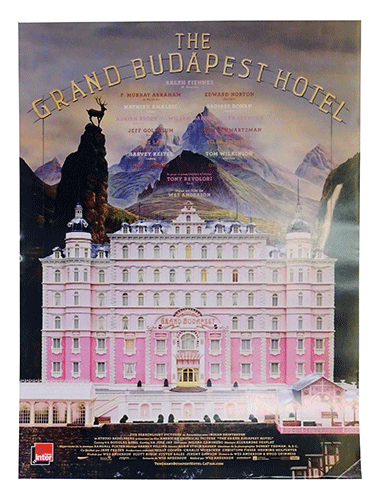 Grand Budapest Hotel film poster Cine Qua Non Amsterdam vintage movie poster